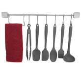 Barra para Cozinha Suporte Organizador Porta Talheres com 6 Ganchos